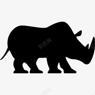 动物园犀牛面临图标图标