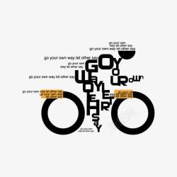 创意自行车海报版式素材