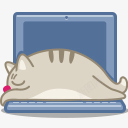 花斑猫猫的笔记本电脑图标图标
