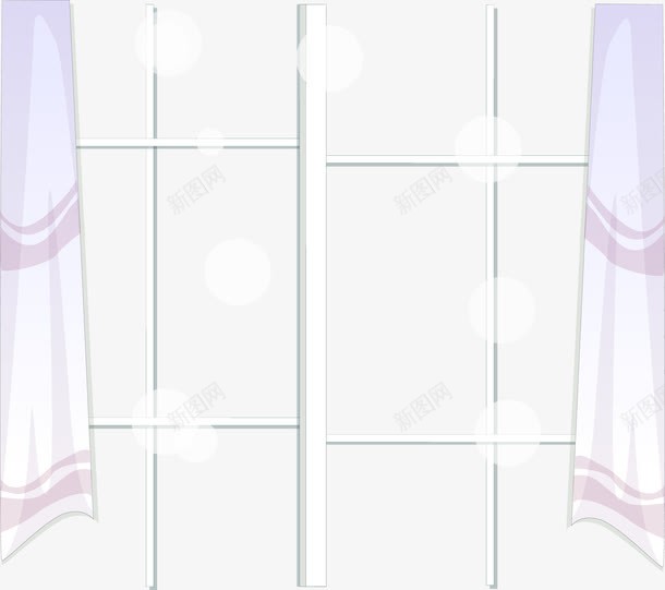 粉紫窗户png免抠素材_88icon https://88icon.com 白色 白色的窗 白色窗框 窗 窗台 窗帘 窗户 窗纱 粉紫 粉色 紫色