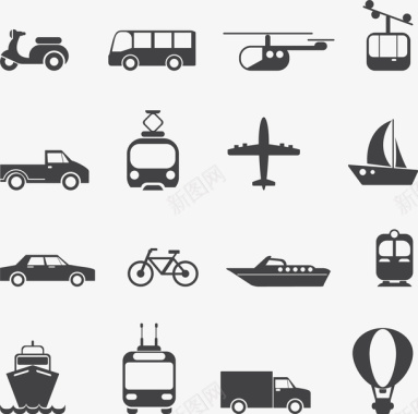 交通工具卡通交通工具图标图标