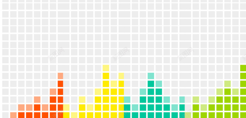 商业彩色方块数据几何背景矢量图背景