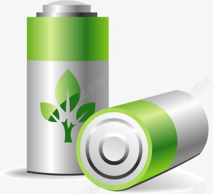 绿色电池绿色环保主题图标矢量图图标