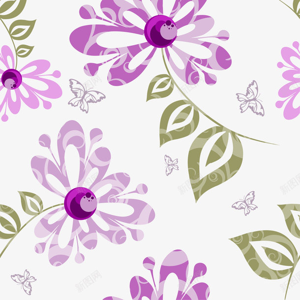 紫色花朵背景png免抠素材_88icon https://88icon.com 图案 植物 紫色 纹理 背景 花朵 边框纹理