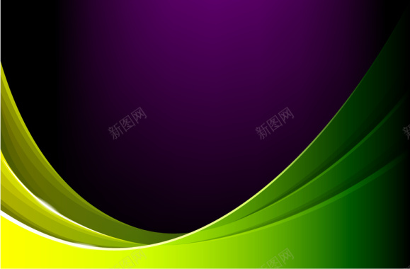 紫色底纹绿色渐变线条背景矢量图背景