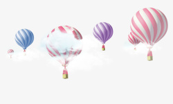 热气球白云素材