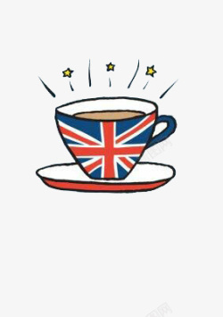 英国旗咖啡杯素材