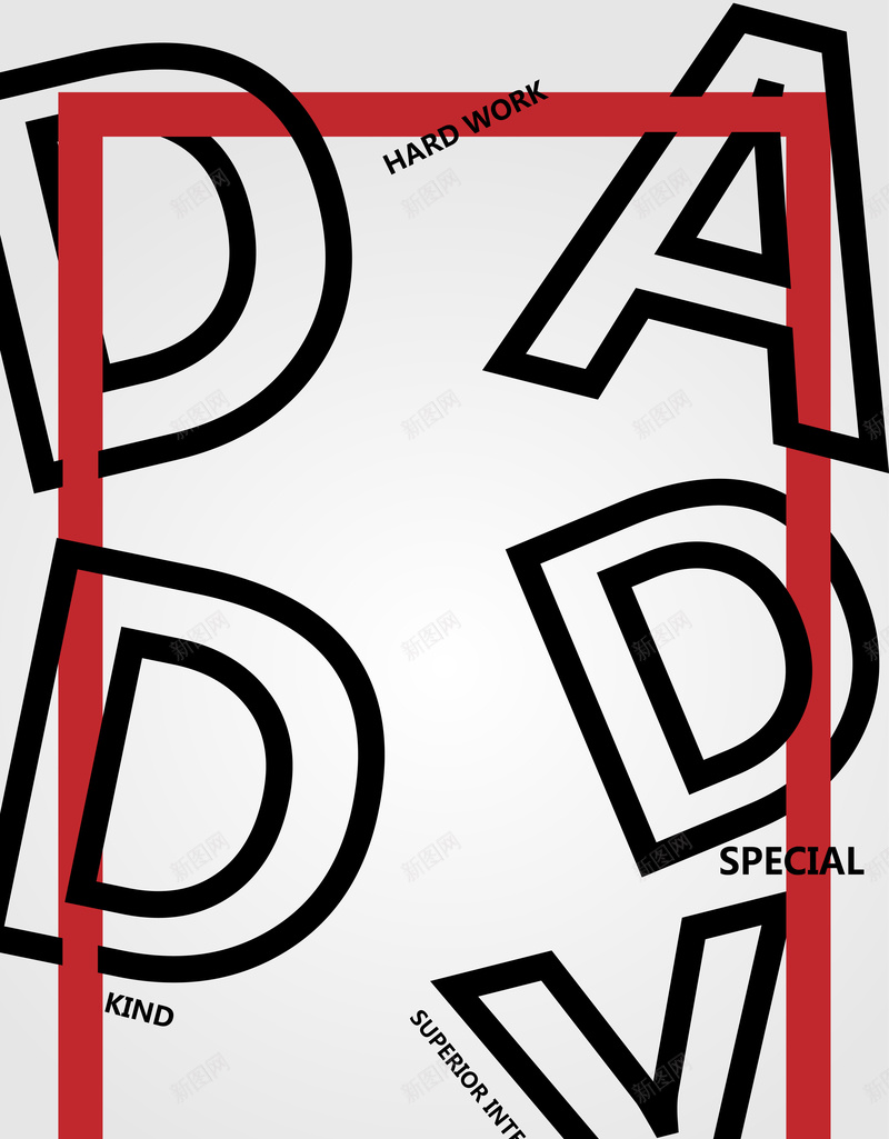 简洁风父亲节红色边框商业英文海报背景矢量图ai设计背景_88icon https://88icon.com daddy 幸福 渐变 父亲节 现代 简洁 红色 背景 英文 边框 矢量图