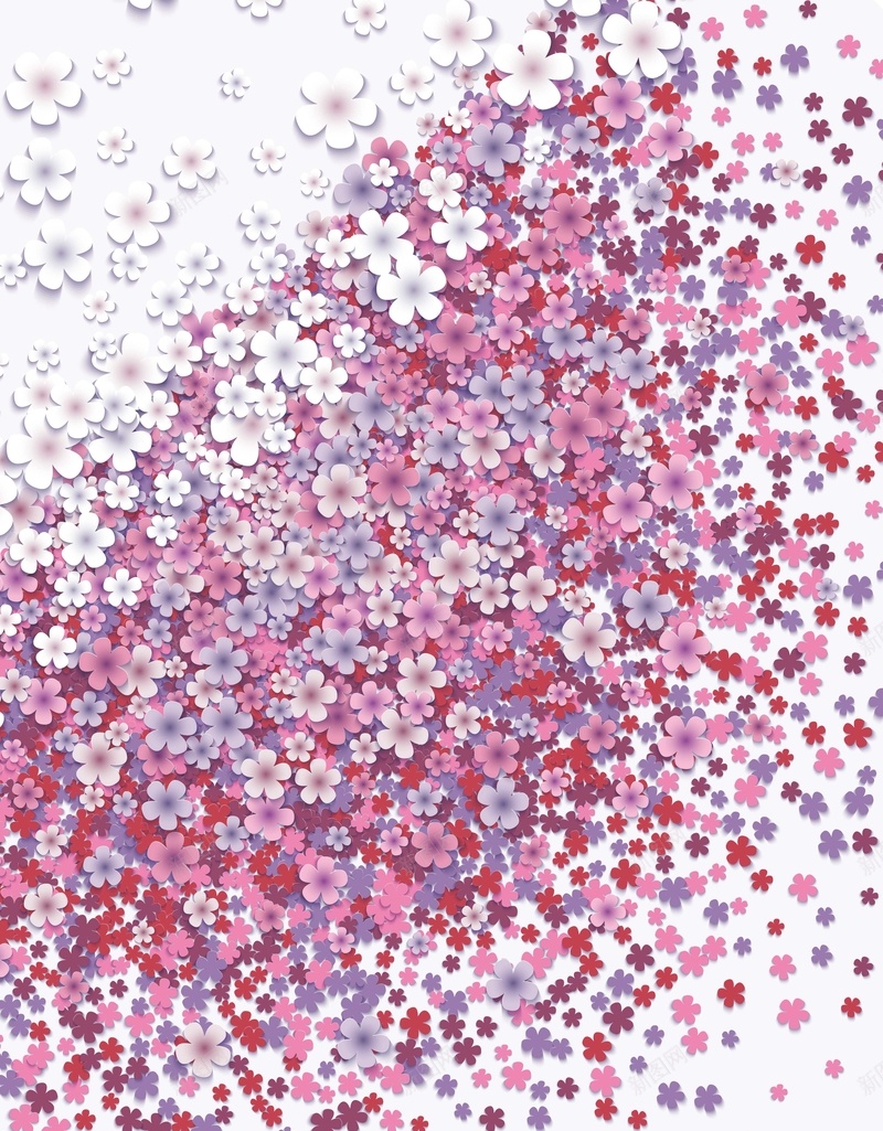粉色碎花背景模版矢量图ai设计背景_88icon https://88icon.com 小清新 梦幻 浪漫 海报背景模版 碎花 粉色 花卉 矢量图