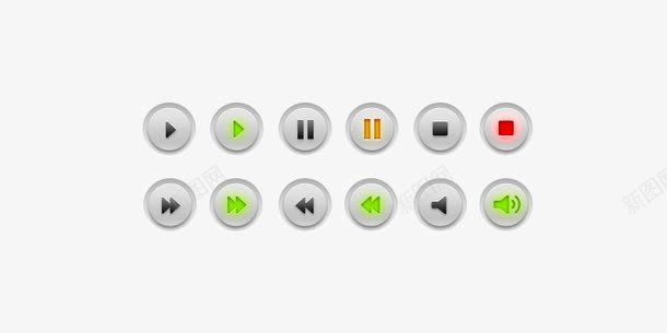 播放器按钮psd免抠素材_88icon https://88icon.com psd 按钮 播放器 标志 素材