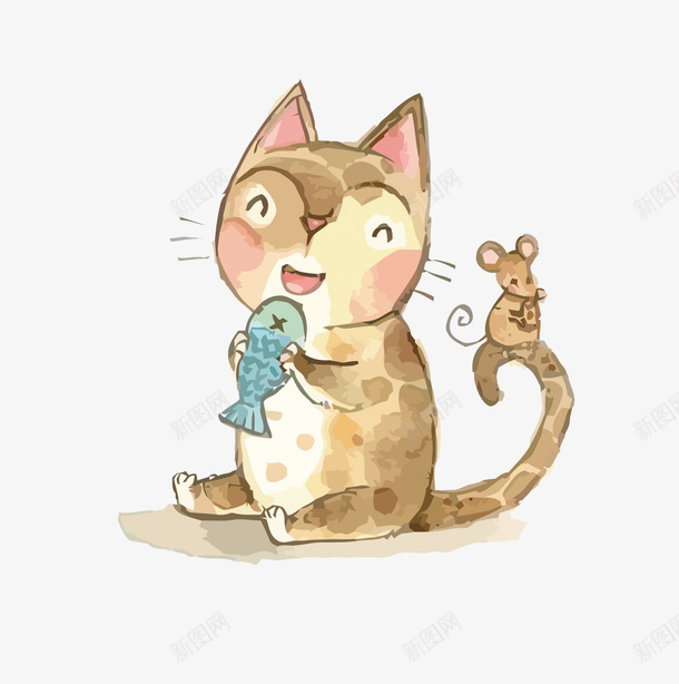 吃鱼的猫矢量图eps免抠素材_88icon https://88icon.com PNG图片 PNG图片素材 PNG素材 PNG素材免费下载 卡通 猫 猫吃饭 矢量图 鱼