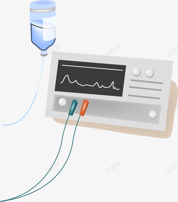 卡通心电监护仪输液瓶png免抠素材_88icon https://88icon.com 医疗护理 手术器械 矢量心电监护仪 输液瓶