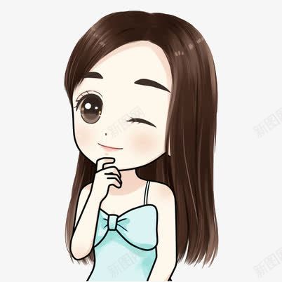 穿睡衣眨眼小女孩Q图png免抠素材_88icon https://88icon.com Q图 小女孩 眨眼 睡衣