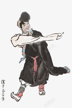 藏族舞蹈男子素材