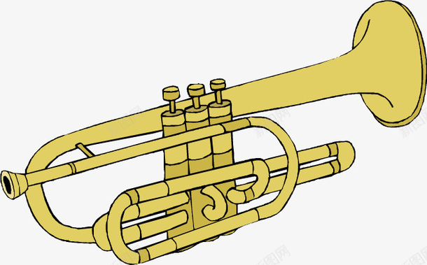 长号矢量图ai免抠素材_88icon https://88icon.com 乐器 长号 长号矢量 黄色 矢量图