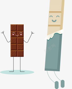 创意卡通巧克力块矢量图素材