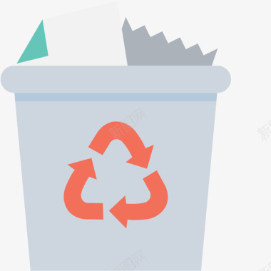 处理垃圾回收站图标元素矢量图图标