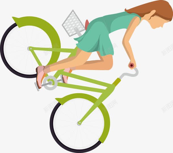 骑自行车的女孩png免抠素材_88icon https://88icon.com 单车 卡通人 卡通骑车的人 女孩 扁平化 矢量骑车的人 自行车 骑自行车 骑车 骑车人
