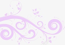 紫色精美手绘花纹素材