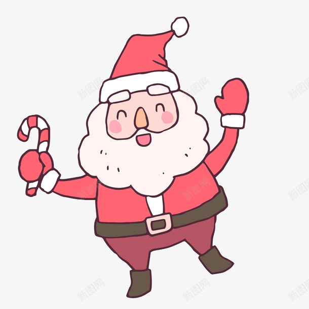 快乐的圣诞老人矢量图ai免抠素材_88icon https://88icon.com 人物 圣诞老人 帽子 微笑 快乐 红色 矢量图