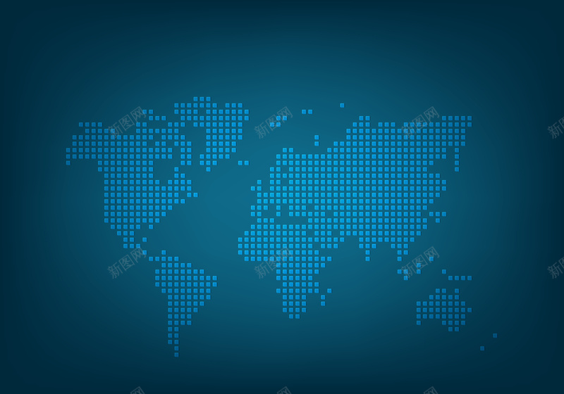 蓝色商务地图背景矢量图ai设计背景_88icon https://88icon.com IT 全球 商务 地图 地图背景 大陆 渐变 矢量 科技 网络 背景 蓝色 金融 马赛克 矢量图