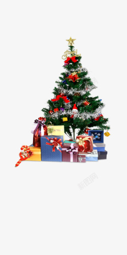 喜庆圣诞树装饰图案素材