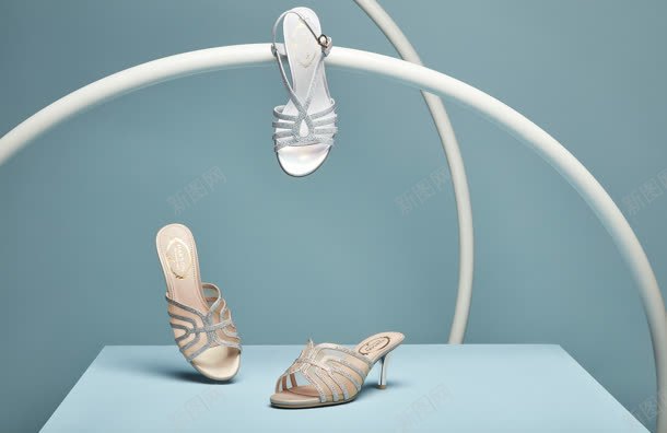 夏日简约女鞋凉拖jpg设计背景_88icon https://88icon.com 夏日 简约