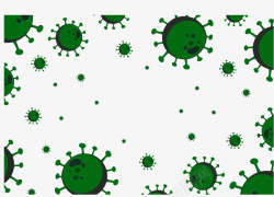 防病毒新型冠状病毒边框矢量图高清图片