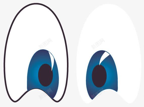 瞪大的眼睛png免抠素材_88icon https://88icon.com 眼睛 瞪大 蓝色 黑色