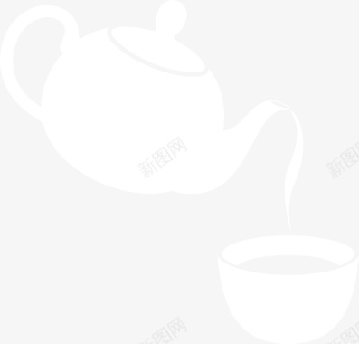 茶具茶壶矢量图背景