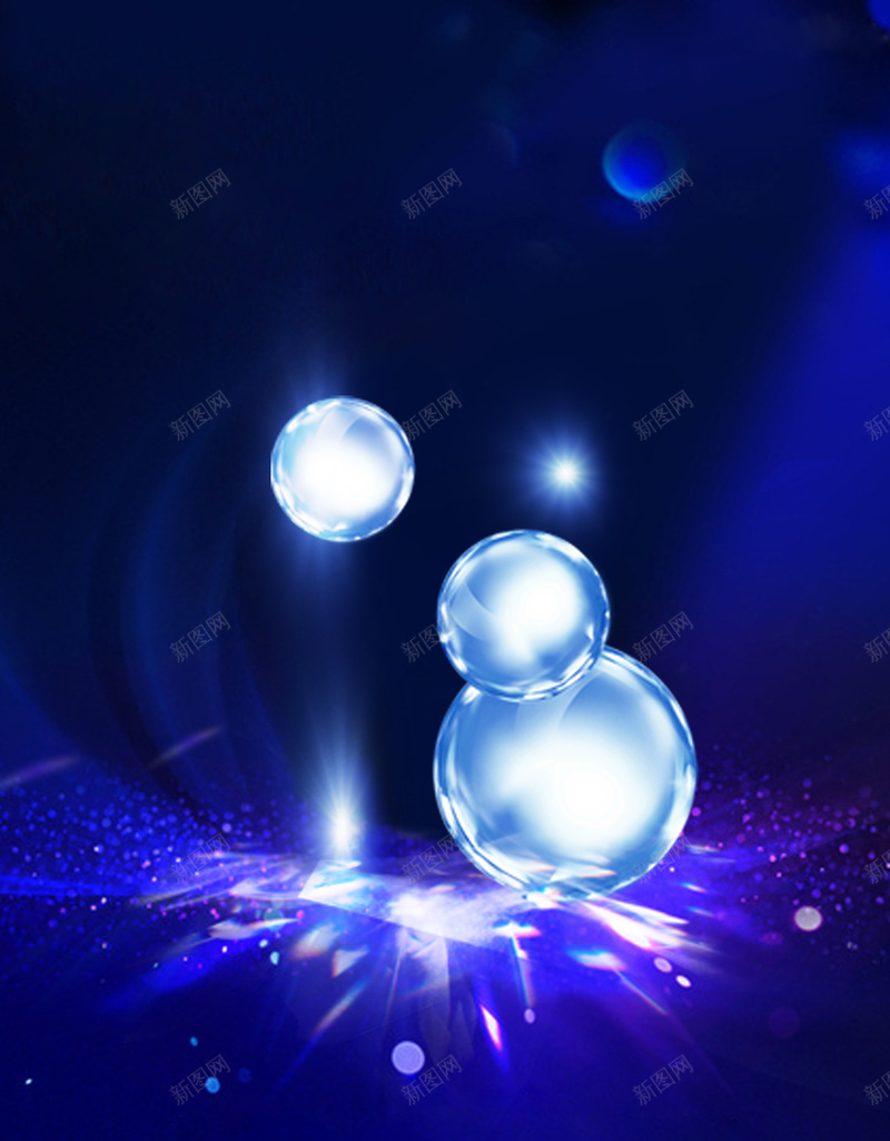 蓝色护肤品海报psd设计背景_88icon https://88icon.com 化妆品 奢华 护肤品 欧束妆前乳推广海报