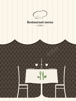 情调餐厅复古小清新优雅自然美食海报背景矢量图高清图片