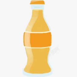 一瓶橙子味汽水素材