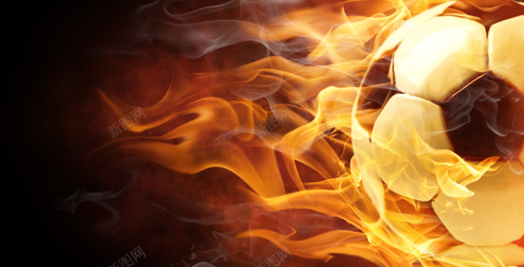 足球火焰海报背景背景