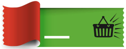 红色购物篮绿色简约购物banner背景矢量图高清图片