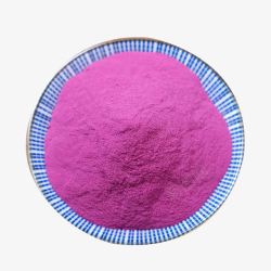 杂粮粉煳蓝色盘子里的紫薯粉高清图片