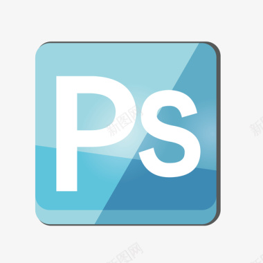 ps光效素材手绘蓝色PS软件图标免矢量图图标
