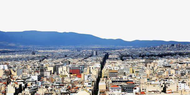 希腊城市png免抠素材_88icon https://88icon.com 城市 城市鸟瞰 建筑群 素材 鸟瞰
