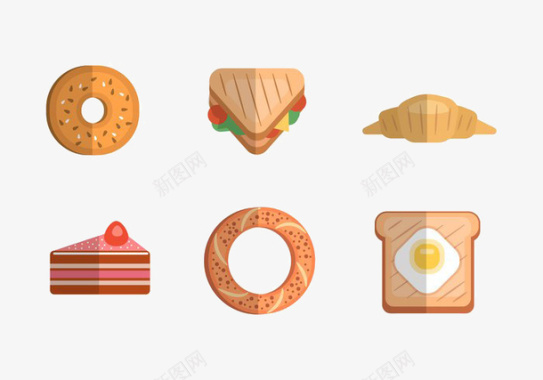 甜甜圈早餐图标图标