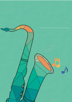 音乐协会绿色插画简约音乐培训招生海报背景矢量图高清图片