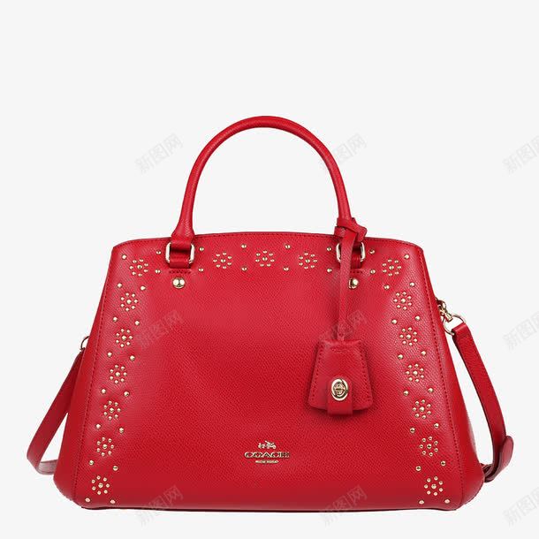 COACH红色压花女包png免抠素材_88icon https://88icon.com Coach 女包 寇弛 手袋 紫色包包