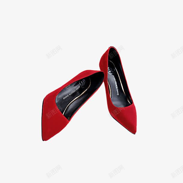 红色婚鞋png免抠素材_88icon https://88icon.com 女中跟粗跟瓢鞋防滑女式 新款尖头浅口单鞋 皮鞋