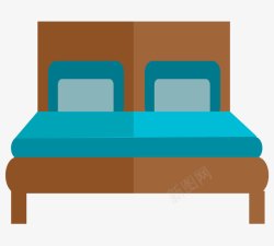 卧室床垫卧室实木床高清图片