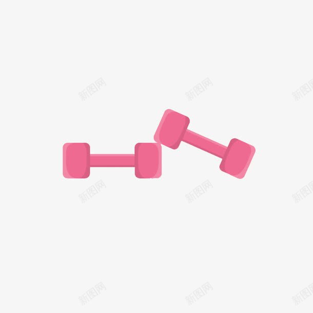 粉色哑铃png免抠素材_88icon https://88icon.com 健身 器材 运动