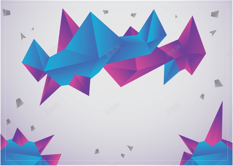 彩色蓝紫色几何广告背景矢量图ai设计背景_88icon https://88icon.com 几何 形状 彩色 抽象 现代 科幻 科技 紫色 蓝色 矢量图