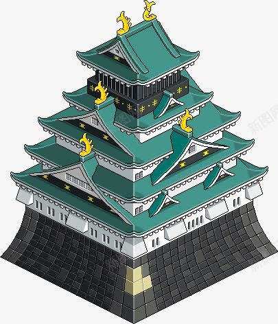 卡通中国城堡建筑png免抠素材_88icon https://88icon.com 中国 卡通 城堡 建筑