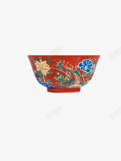 红色陶瓷碗png免抠素材_88icon https://88icon.com 中国风 古典 古董 陶瓷工艺品