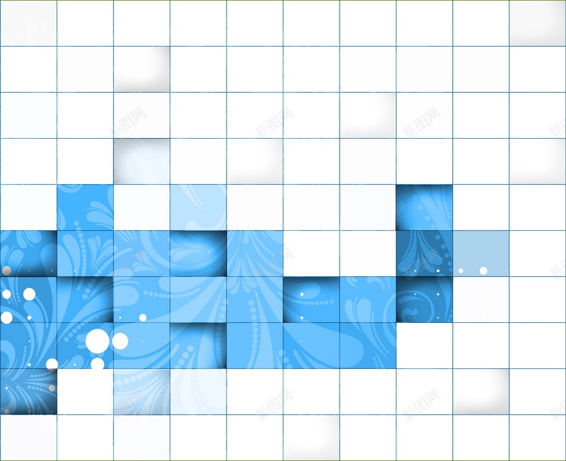 蓝色网格矢量图ai设计背景_88icon https://88icon.com 几何 扁平 方块 方格 正方形 渐变 白色 网格 蓝色 矢量图