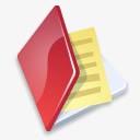 做旧的纸文件夹文件红文件纸iComic图标图标