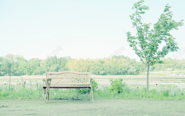 长椅绿树背景jpg设计背景_88icon https://88icon.com 素材 绿树 背景 长椅